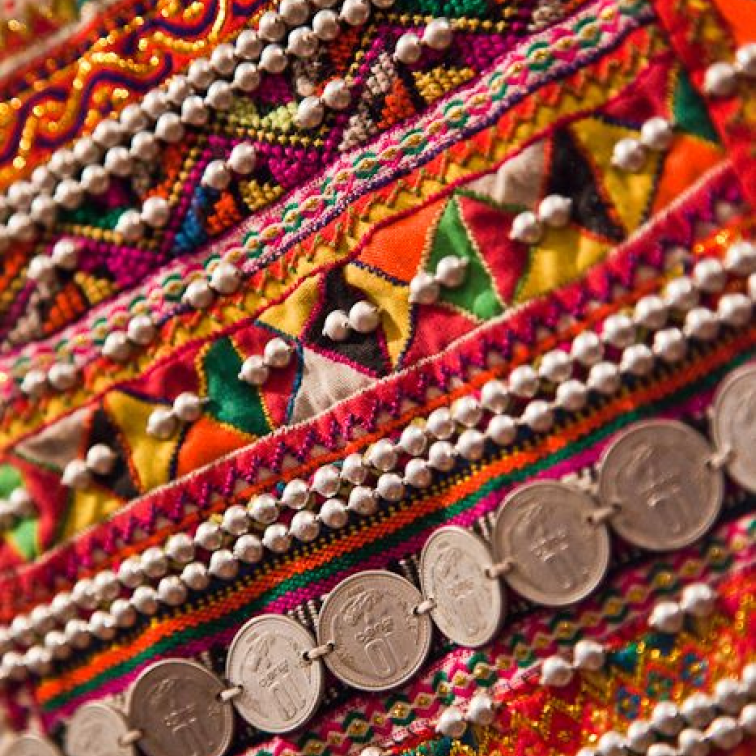 Mood board tile — explosion of color